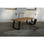 HAHNHOLZ Jídelní stůl z recyklovaného dubového dřeva Objednat v délce: 140 cm, šířka: 120 cm, výška: 60 cm – Hledejceny.cz