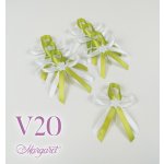 Saténové svatební vývazky V20 (Green Apple) – Zboží Dáma