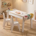 Babylike dětský stůl se židlemi children table chair white 40640 – Sleviste.cz