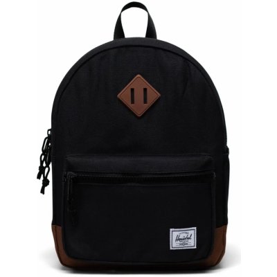 Herschel Heritage Kids Backpack Black/Saddle Brown – Zboží Mobilmania
