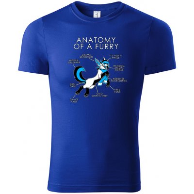 Animerch tričko Anatomy of Furry modré – Zboží Mobilmania