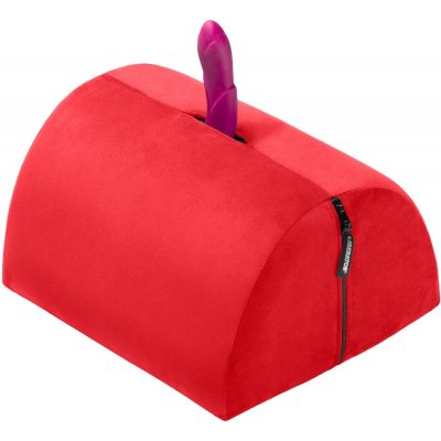 Liberator Půlkruhový polštář s držákem na vibrátor/dildo červený – Zboží Mobilmania