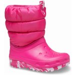 Crocs CLASSIC NEO PUFF BOOT K dětské Zimní boty 207684 6X0 Růžový – Zbozi.Blesk.cz