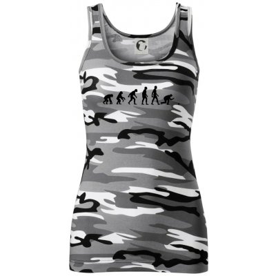 Evoluce petanque dámské Maskáčové tílko Šedý maskáč – Zboží Dáma