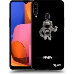 Pouzdro Picasee silikonové Samsung Galaxy A20s - Astronaut Minimal čiré