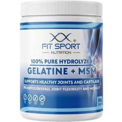 FitSport Nutrition 100% Pure Hydrolyzed Gelatine + MSM 500 kapslí – Hledejceny.cz