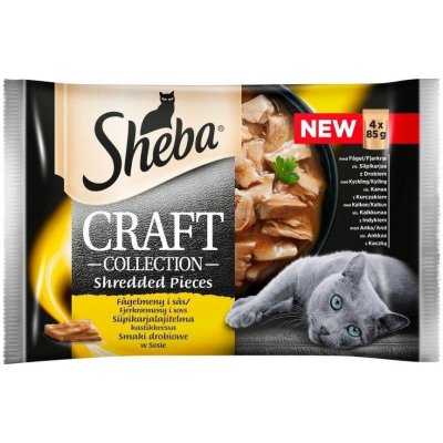 Sheba Craft Collection Drůbeží příchutě v omáčce 4 x 85 g