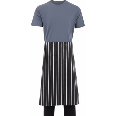 Whites Chefs Clothing Kuchařská zástěra do pasu černobílá s řeznickým proužkem 760 x 920 mm – Hledejceny.cz