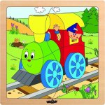 Woody puzzle Mašinka 4 dílky – Hledejceny.cz