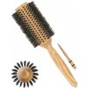 Hřeben a kartáč na vlasy Xanitalia kartáč na vlasy jasanové dřevo +100% kančí štětiny styling špička 75 mm