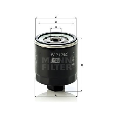 Olejový filtr MANN-FILTER W 712/52 (W712/52) – Zboží Mobilmania