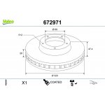 Brzdový kotouč VALEO 672971 | Zboží Auto