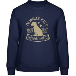 AWDis Sweat mikina Design Always kiss your dog Oxfordská modrá