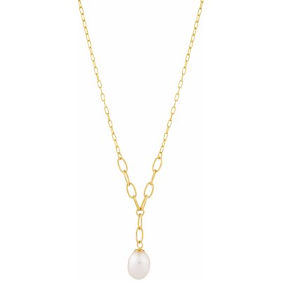Preciosa Něžný pozlacený s pravou perlou pearl heart 5356Y01 – Zboží Mobilmania