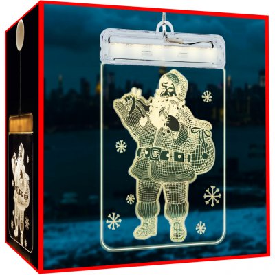 Malatec 17224 Závěsná vánoční 3D LED dekorace svítící Santa Claus – Hledejceny.cz
