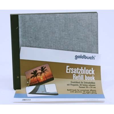 GOLDBUCH náhradní listy 29x24 15ks černé +nástavce (šroub.album 25x30) – Zbozi.Blesk.cz