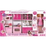 FunPlay FP-6526 Plastová kuchyňka pro panenky 13x7x31 cm růžová – Zboží Mobilmania