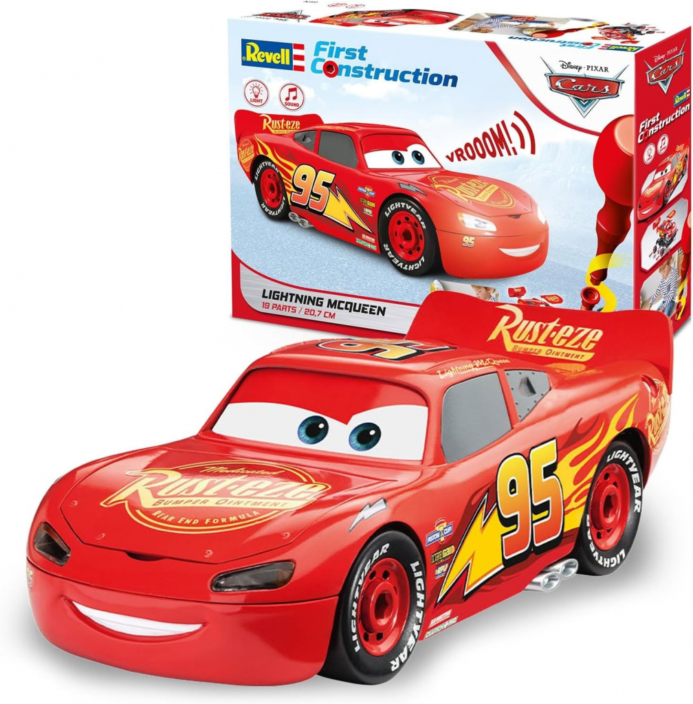 Revell First Construction auto 00920 Lightning McQueen světelné a zvukové efekty 1:20