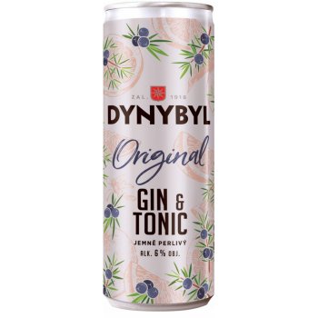 Dynybyl Gin Originál a Tonic 6% 0,25 l (plech)