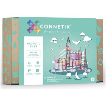 Connetix Tiles kuličková dráha 106 ks pastelová