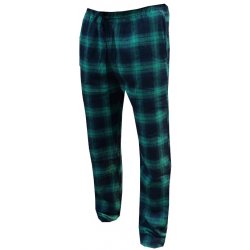 Xcena pánské pyžamové kalhoty flanel zelené