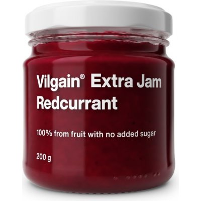 Vilgain Extra Jam červený rybíz bez přidaného cukru 200 g – Hledejceny.cz