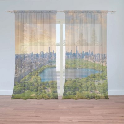 Sablio Záclony New York Central Park: 2ks 150x250cm – Hledejceny.cz