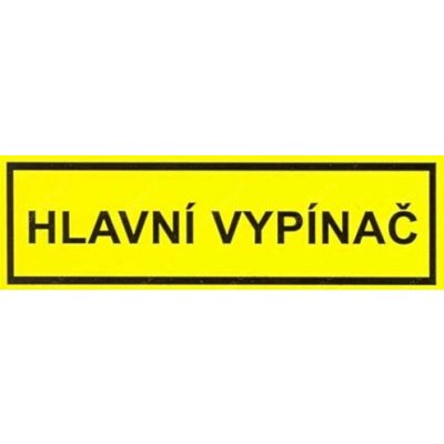 A Perfekt Značení č.16 Hlavní vypínač (malý) 1,8x7cm – Sleviste.cz