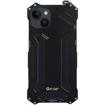 Pouzdro R-Just super odolné kovové "Armor" iPhone 14 Pro - černé – Zboží Mobilmania