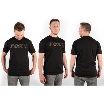 Fox Triko Black Camo Chest Print T-Shirt