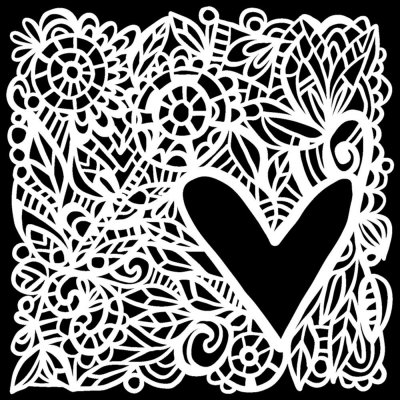 Šablona TCW 12"x12" (30,5x30,5 cm) - Love Frame – Zboží Dáma