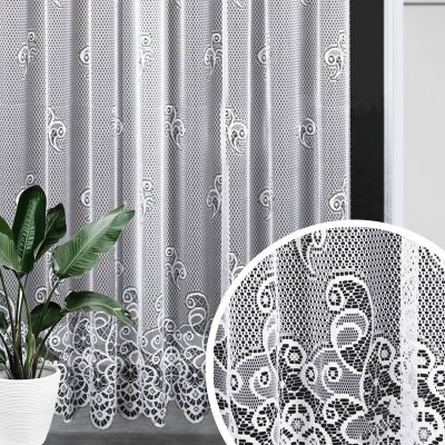 Ervi žakárová záclona bílá 202512, metráž – Zboží Mobilmania