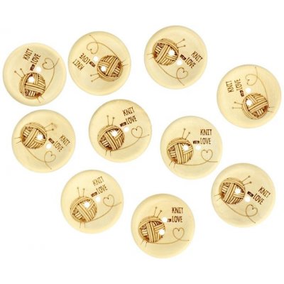 Ideal dřevěné knoflíky Knit with Love 25mm 10 kusů – Hledejceny.cz