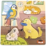 Viga Toys puzzle s kolíky Domácí mazlíčci – Zboží Mobilmania