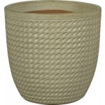 Lafiora Květináč glazovaná keramika 22 x 21 cm krémová – Zboží Dáma