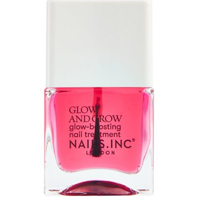 Nails Inc. Glow and Grow Nail Growth Treatment posilující lak na nehty 14 ml – Zboží Dáma