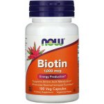 NOW Foods Biotin 1000 ug 100 rostlinných kapslí – Hledejceny.cz