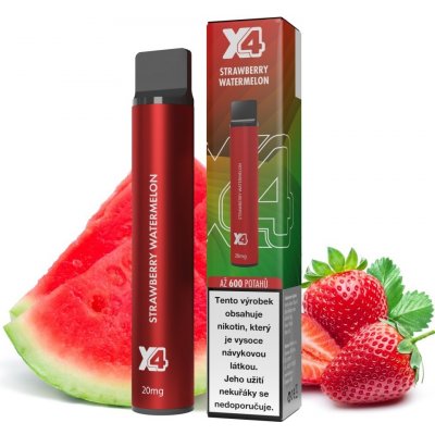 X4 Bar Strawberry Watermelon 20 mg 600 potáhnutí 1 ks – Zbozi.Blesk.cz