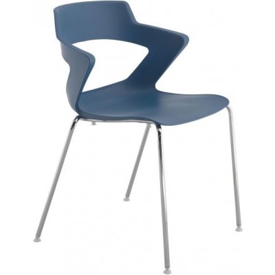 Antares konferenční židle Aoki 2160 PC - nečalouněná modrá Ral 5009 – Zbozi.Blesk.cz