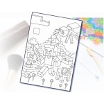 Radost v písku Šablona na pískování minecraft Steve a mobove A4 210 × 297 mm – Zboží Dáma