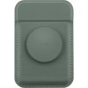 Pouzdro a kryt na mobilní telefon UNIQ FLIXA MagSafe stojánek s gripem a se sloty pro platební kartu zelené