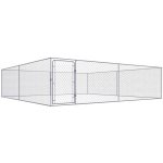 vidaXL Venkovní psí kotec pozinkovaná ocel 400 x 400 x 100 m – Zboží Dáma