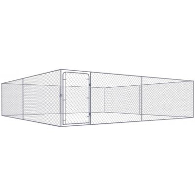 vidaXL Venkovní psí kotec pozinkovaná ocel 400 x 400 x 100 m – Zboží Dáma