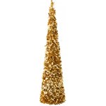 Veliký zlatý lesklý vánoční strom Sparkling XL – 40*40*180 cm - J-Line by Jolipa – Hledejceny.cz
