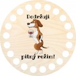 Chráněná dílna Dřevěný svět Dno, víko, kruh 10 cm, Dodržuji pitný režim – Zboží Dáma