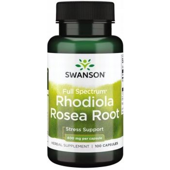 Swanson Rhodiola Rosea Root 400 mg 100 kapslí
