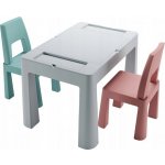 Tega Teggi Multifun 2+1 Komplet Stoleček + Židličky Šedá / Růžová / Tyrkysová – Sleviste.cz