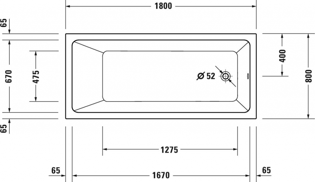 Duravit No.1 180 x 80 cm 700491000000000