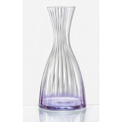 Crystalex skleněná dekorovaná karafa Fialová 1200 ml – Sleviste.cz