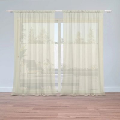 Záclony Bílá slonová kost: 2 ks - 150x250 cm - Sablio – Hledejceny.cz